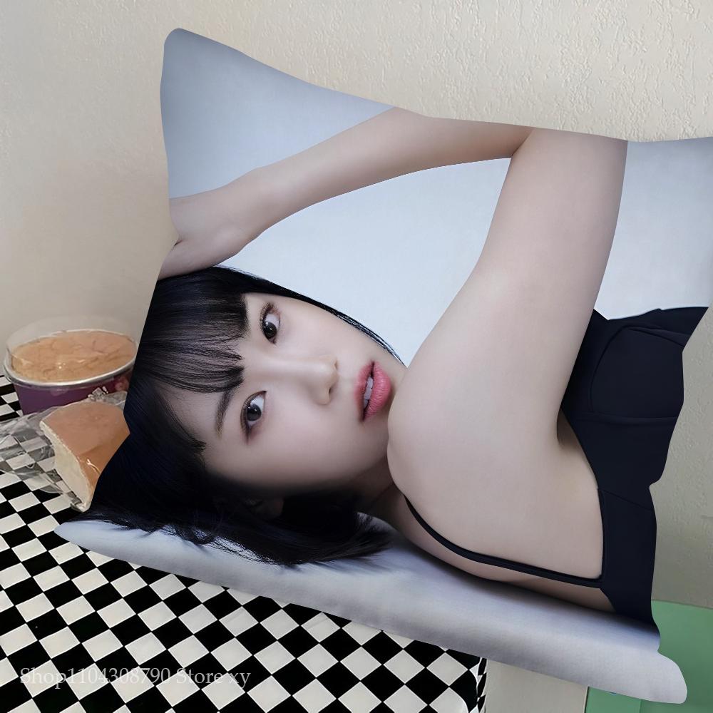 Kim Chae Won Kpop Pillow Case Square Pillow Bedroom Sofa Leisure Comfort Cushion Car Living Room Home Decoration 16x16Inch