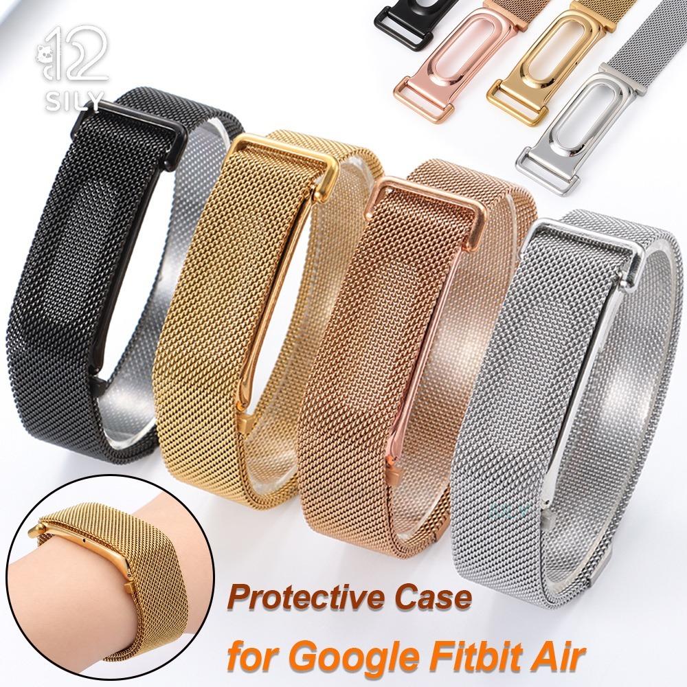 Metallschutzhülle Milanese Armbänder für Google Fitbit Air Zubehör Verstellbare Edelstahlarmbänder Business-Armbänder
