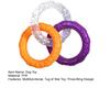 Three-Ring Dog Toy Interactive Dog Tug of War Toy Connected Rings Dog Chew Toy for Puppy Teething Biting Teeth Cleaning