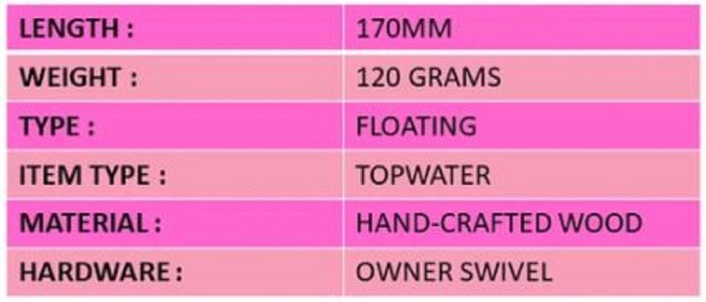 Feed Cone 120 Hand Made Wood Popper Floating Lure 120 grams 54 (6054)