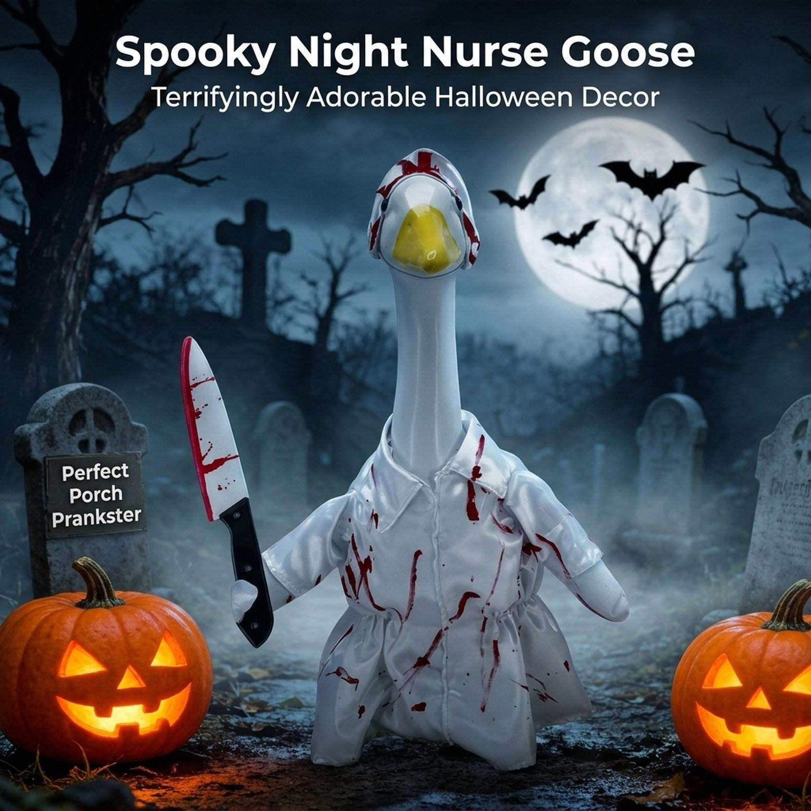Halloween Porch Goose Outfit Costume Terror Spooky Scary Clothes Yard Decoration for Nurse