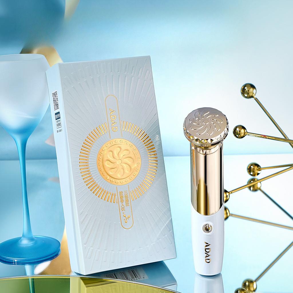 Tredimensionell lyftmassageintroducer främjar absorption av hudvårdsprodukter Högfrekventa ljudvågor Mikrovibrationsskönhetsintroducer