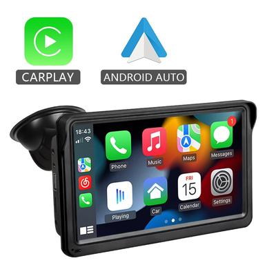 Car Player Display Monitor CarPlay Android Auto Multimedia Mp5 Player 7inch Portable Touch Screen Integrated Speakers With USB AUX