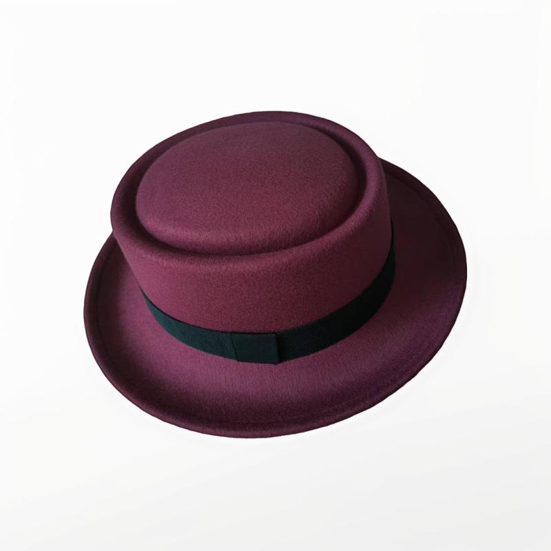 Autumn and Winter New Top Hat, Flat Top Flat Edge European and American Tide Hat, Creative Decorative Hat, Agent To Join