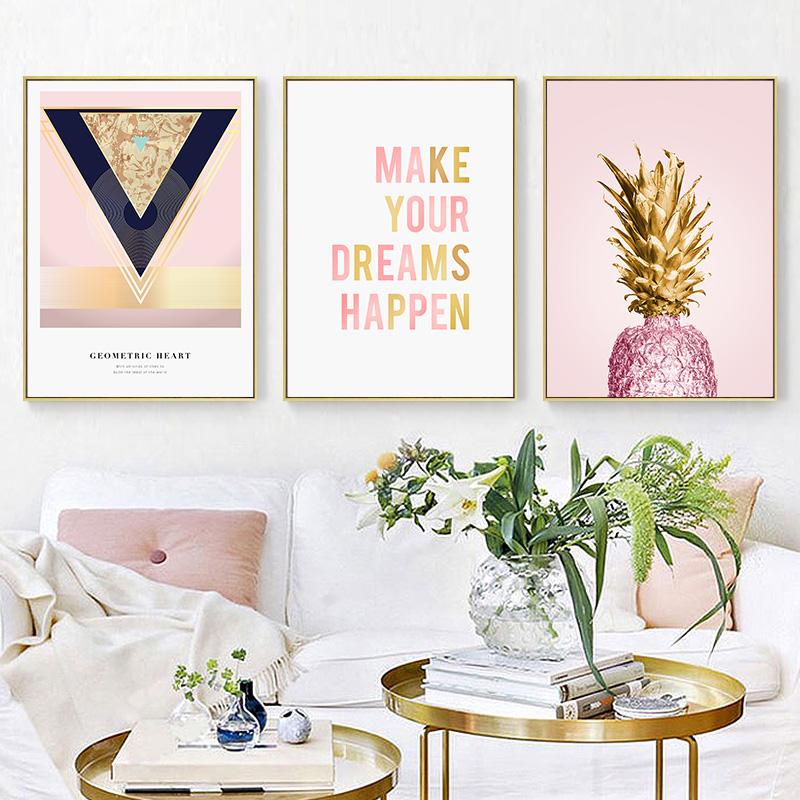 

Новые фрукты банан розовый ананас творческий английский холст живопись искусство абстрактный принт плакат картина настенное украшение дома