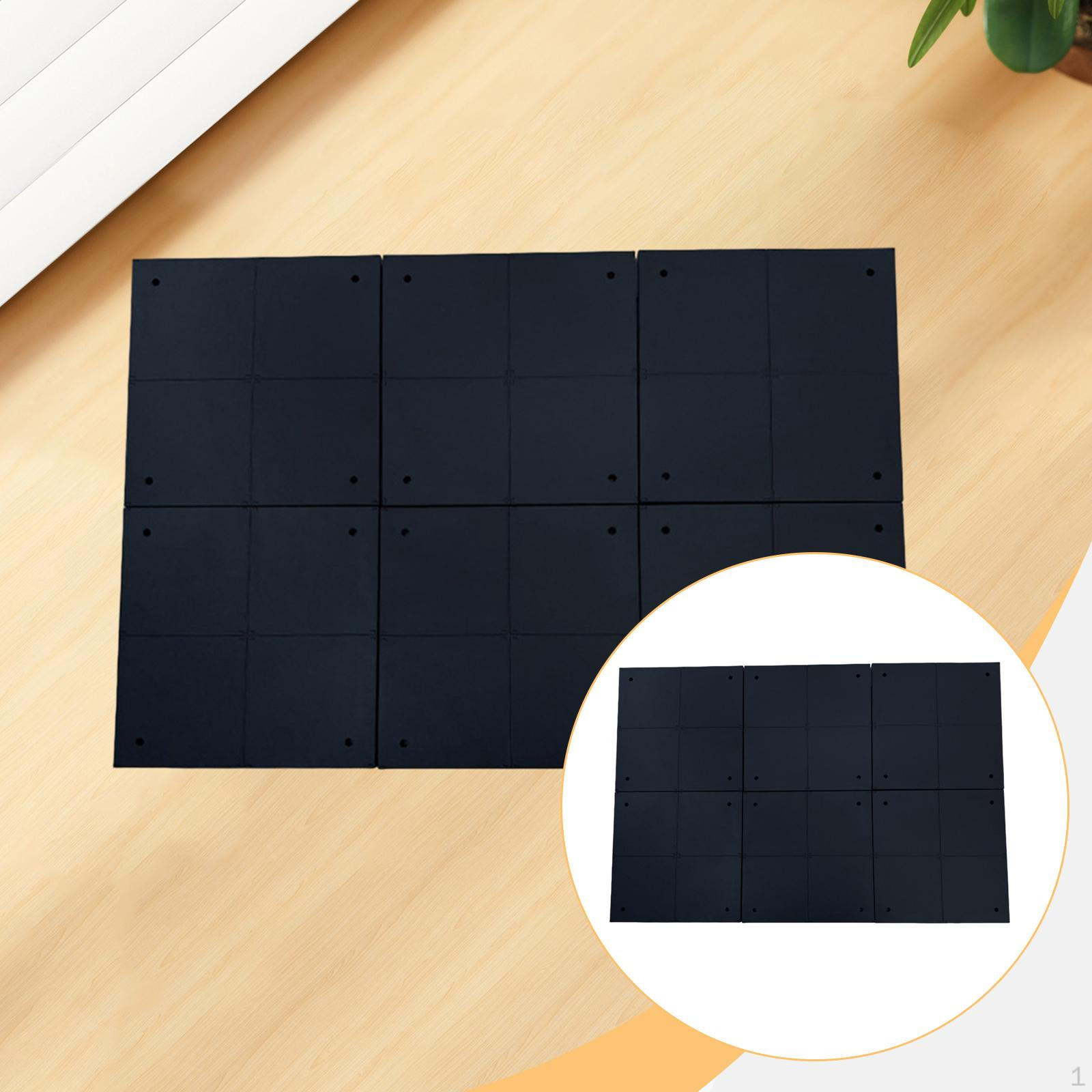 

6 Pieces Baseplate Assembly Action Figure Display Scene Sturdy Black Model Making Part Style A