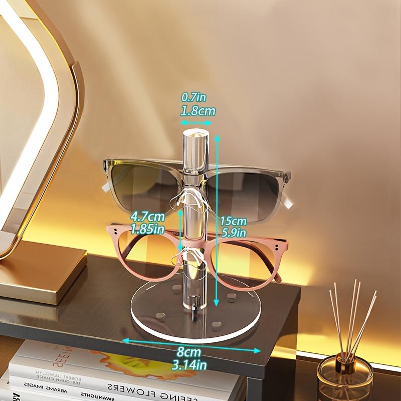 

Acrylic Multi-Compartment Eyeglasses Storage Rack - Desktop Glasses Display Stand for Vanity хаки