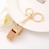 2-Piece Rhinestoned Whistle Keychain and Necklace Set with Zinc Alloy Construction 6 Stylish Color Option for Daily Use