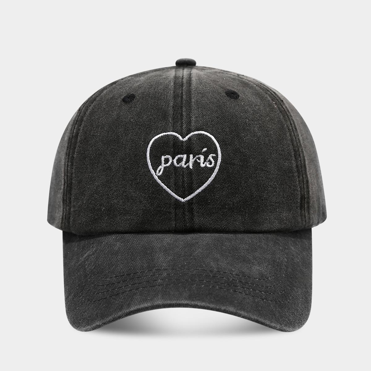 

Washed Baseball Cap Women Men Embroidery Soft Vintage Spring Summer Hats For Women Dad Hat Trucker Cap Female Vintage Casual New 56-58cm чорний
