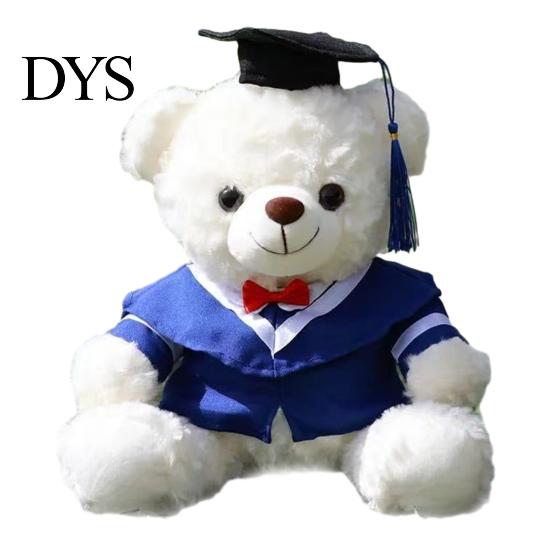 Elegant Gift Bag Stuffed Bear Personalized Graduation Gifts 2026 for Her, Cute Teddy with Embroidered Gown Award And Cap, Soft Plush Mascot
