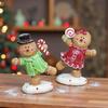 Gingerbread Decorations Resin Statue Ornaments Christmas Gingerbread Man Decor For Desk Bedside Counter Living Room Bedroom