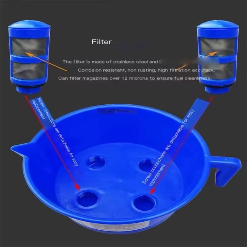 Imbuto per Carburante per Automobile, Filtro Gas Portatile per Auto, Separatore Olio Acqua per Rifornimento con Rete Filtrante