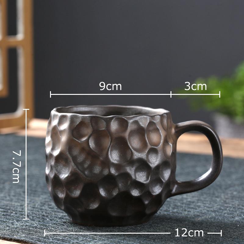 Classical Kiln Porcelain Mugs Hammer Pattern Cup Dining Table Coffee Mug Milk Cups Afternoon Tea Teacup Fruits Juice Container