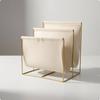 Portariviste da Terra Pannello in Pelle Moderno Portagiornali Minimalista per Ufficio Beige