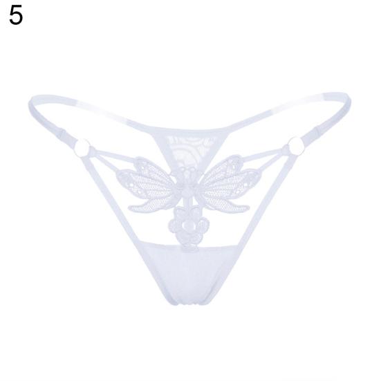 Mutandine slip a vita bassa con perizoma sexy in pizzo a forma di farfalla da donna