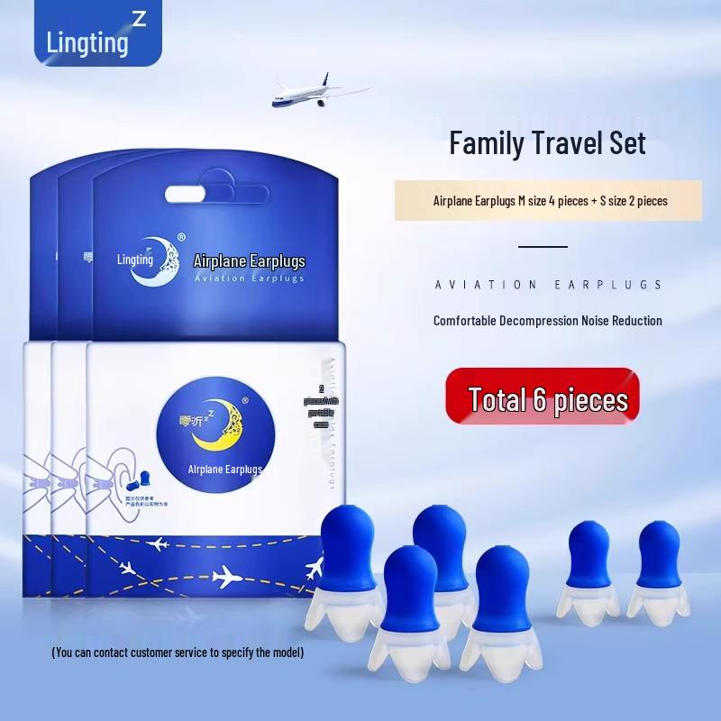 Lingting Noise-Canceling Airplane Earplugs: Pressure-Reducing Soundproofing for Men, Women, and Children