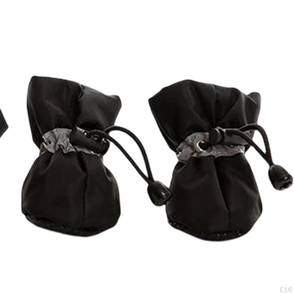 4 Pack Dog Footwear for Outdoor Activities in Winter