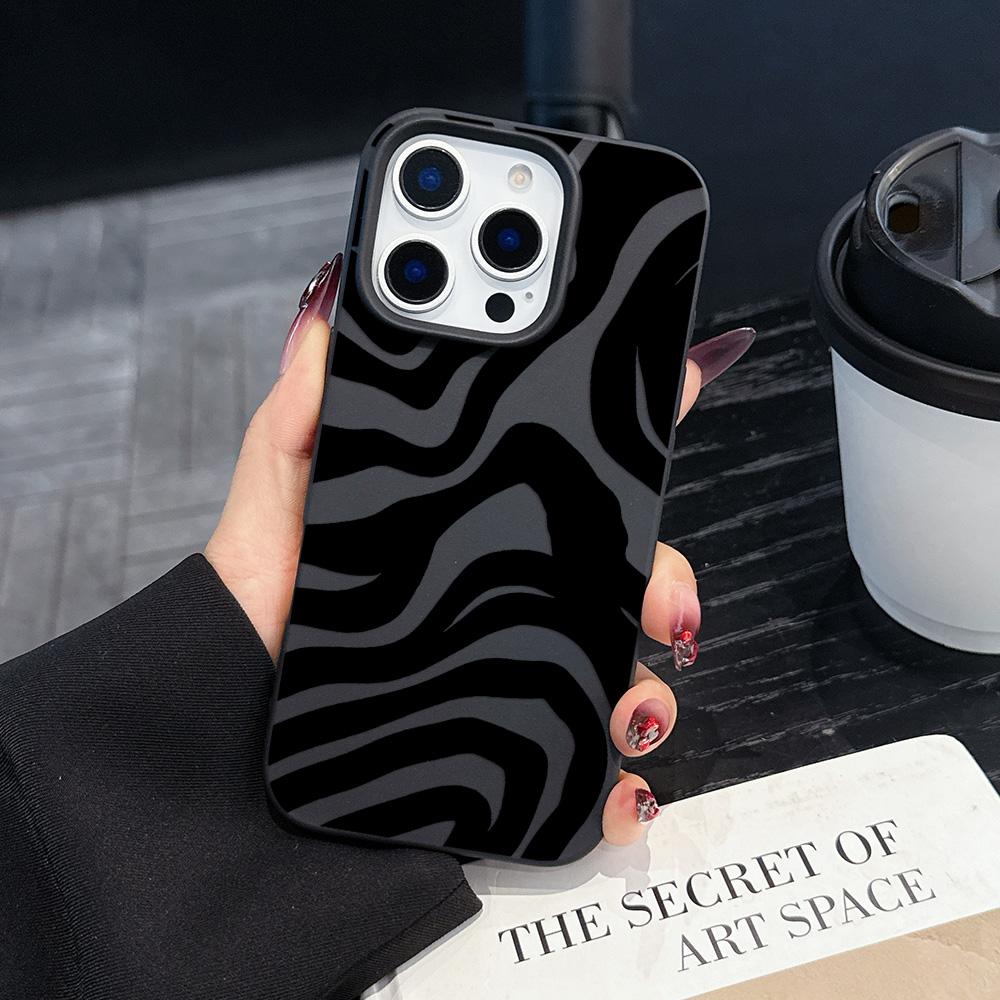 INS Brown Leopard Print Y2K Luxury Matte Phone Case For iPhone 17 16 15 14 Plus 13 12 11 Mini Air Pro X XS Max SE 7 8 Plus Cover