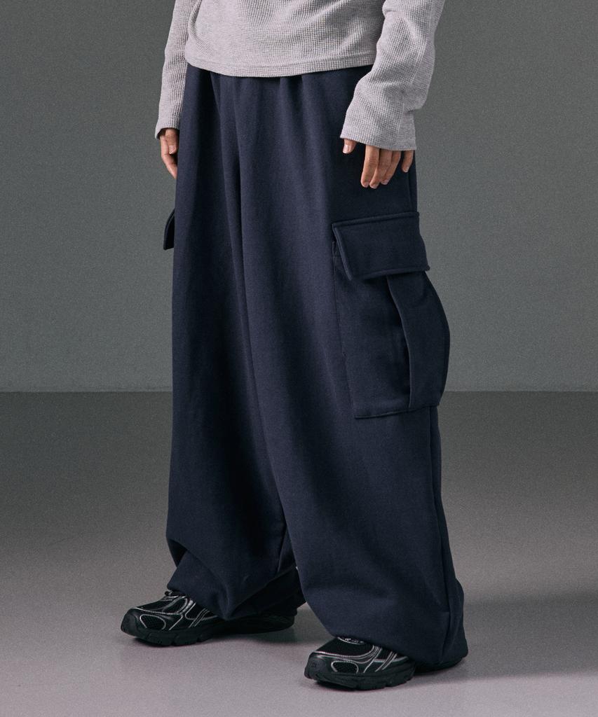 LXT Cotton Heavyweight Big Wide Balloon Cargo Sweatpants [Navy]