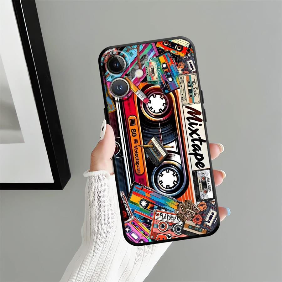 Coque de téléphone pour Apple iPhone 17 Pro Max 11 13 15 Pro 7 8 XR XS MAX 12 14 Air 16 Housse de téléphone Art Enregistreur