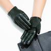 Sheepskin Gloves Touch Screen Patterned Women's Genuine Leather Gloves Short Leather Gloves  Fashion Gloves