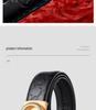 Men's High-End Leather Belt with Automatic Buckle, Trendy Double C Pattern, Versatile for Business and Casual Wear.