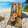 Exquisite parrot and flower patterns polyester microfiber beach towel is highly absorbent, suitable for swimming beach outings