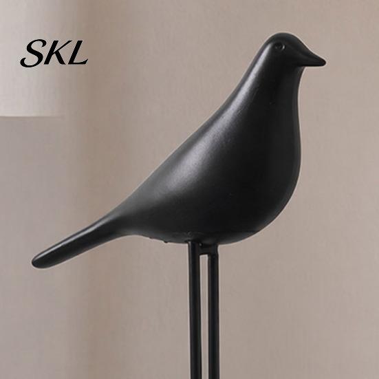 Anspruchsvolle Nachttisch-Ornamente Schwarz-Weiß Vogel-Figur, Minimalistische Moderne Kunst-Skulptur für TV Nordischer Stil Dekorationsfiguren Schrank