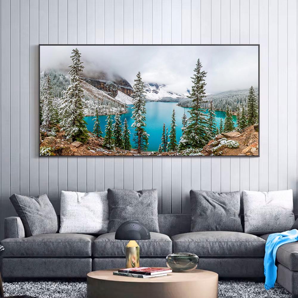 Canvas Painting Snow Mountain Landscape Canvas Prints Art Canvas Wall Art Poster Plant Posters And Prints Wall Art Picture For Living Room Home Decor