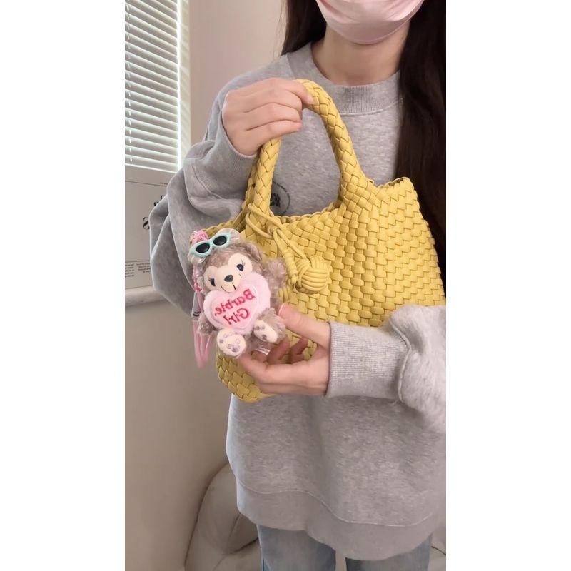 

Women s Bag 2025 New Hand-Woven Minimalist Loose Hand-Held Vegetable Basket Bag Trendy All-Match Bucket Bag Yellow