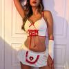 Sexy Nurse Uniform Cosplay Lace Pure Desire Bed Free Exposure Women's Lingerie Sex Mood Suit