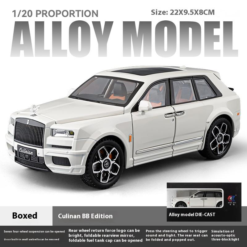 1/20 Rolls Royce Cullinan Automodell Spielzeug Gummireifen Mit Licht Musik Automodell Lenkrad Lenkbares Fahrzeug Für Kinder Festival Geschenke
