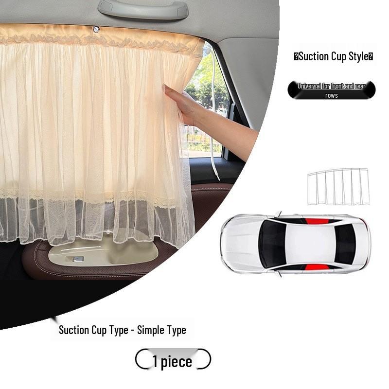 Car Window Sun Shade Privacy Curtains for Front and Rear - Protects Interior & Aids Baby Sleep