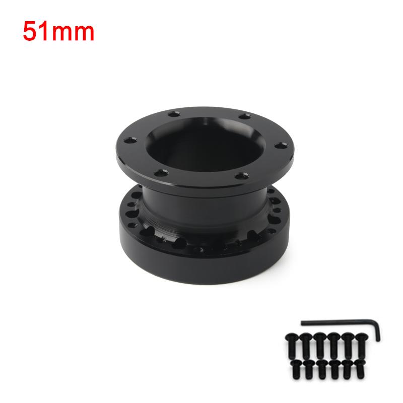 Universal Steering Wheel Hub Spacer 12/51/76/101 MM Steering Wheel Hub Boss Kit Adapter Spacer Black