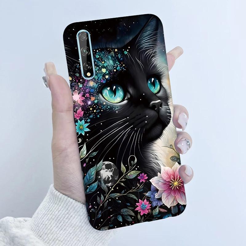 For Huawei Y8p Phone Case Flower Girl Design Soft Silicone TPU Back Housing for Huawei P Smart S Y 8p HuaweiY8p AQM-LX1 Covers