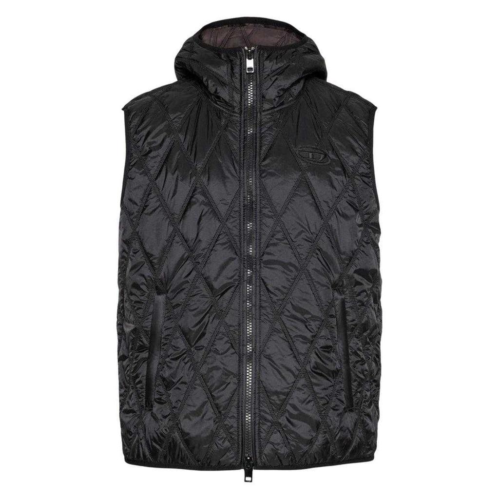 Diesel Mens Logo Quilted Gilet
