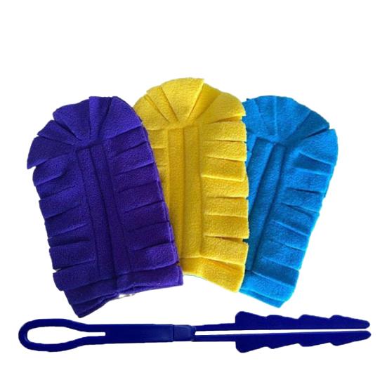 Reusable Fiber Washable Cloth Covers 3/5/6Pcs, Vacuum Cleaning Replacement Cloth, Multi-Surface Dusting Mop for Efficient Home Cleaning 3pcs