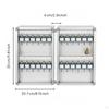 Aluminum Alloy Key Cabinet | Writable Identification Labels, Textured Metal Panel, WallMounted