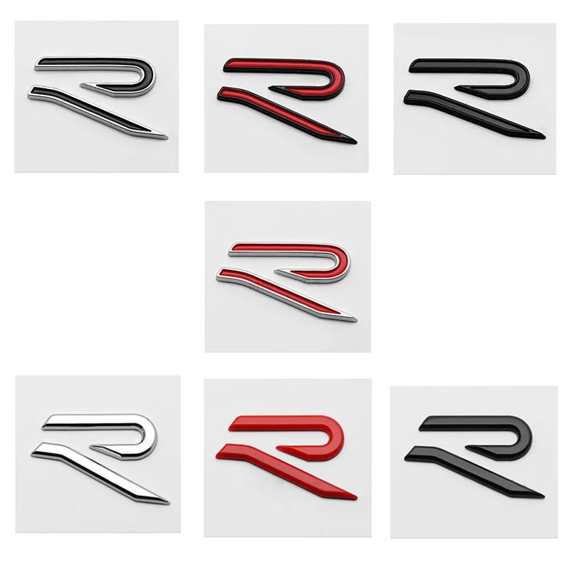 YKPSC1 VW 2026 Hot 3D ABS New R Badge Rear Trunk Emblem Car Stickers Decal For VW Volkswagen Golf 6 7 8 GTI MK6 Mk7 MK8 Car Styling Acc