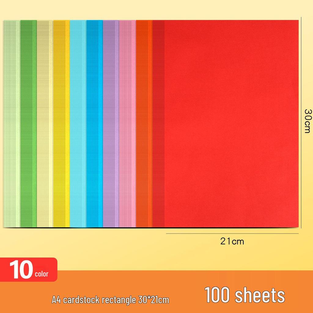 Colored Origami Craft Paper: A4 Thick Cardstock for Kindergarten & Student DIY Projects