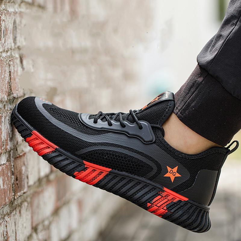 Mens Casual Breathable Steel Toe Covers Work Safety Shoes Worker Summer Tooling Security Boots Designer Footwear Protect