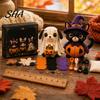 Kit da Cucito per Principianti Halloween Friends Patchwork Kit, Animale Fai da Te Crea 4 Lavori Manuali Carini Personaggi Adorabili, Artigianato per Principianti Regalo Fatto a Mano Festività