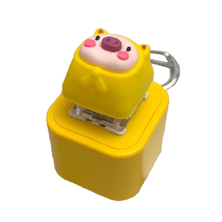 

Cartoon Finger Toy Rechargeable Croaking Keychain Pig Croaking Stress Reliever With Colorful Lights Birthday Gift 1