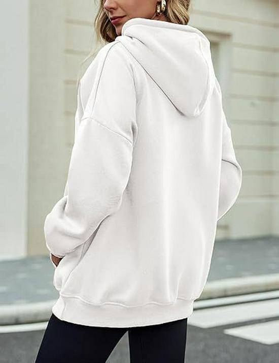 Plus Size Women's Solid Color Drop Shoulder Hooded Sweatshirt with Plus Velvet - Autumn/Winter Collection