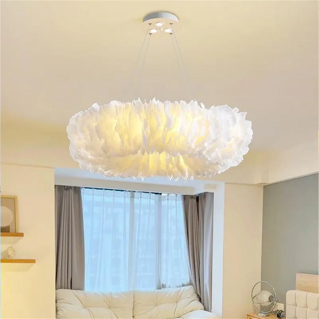 Bedroom Wedding Hall With Spotlights, Remote-controlled Feather Lamps For Both Suction And Hanging