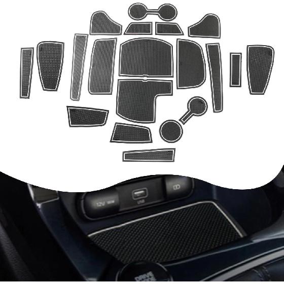 YEE PIN for Kia Seltos Center Console Liner Door Gate Slot Mats Door Mats Fit for 2021-2024 2025 Kia Seltos 2026 Accessories LX/S/EX/Nightfall