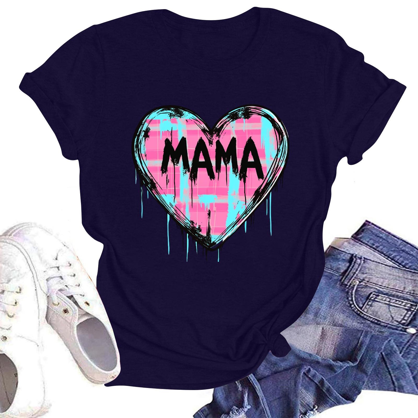 

Женская повседневная футболка с круглым вырезом и короткими рукавами с принтом XL