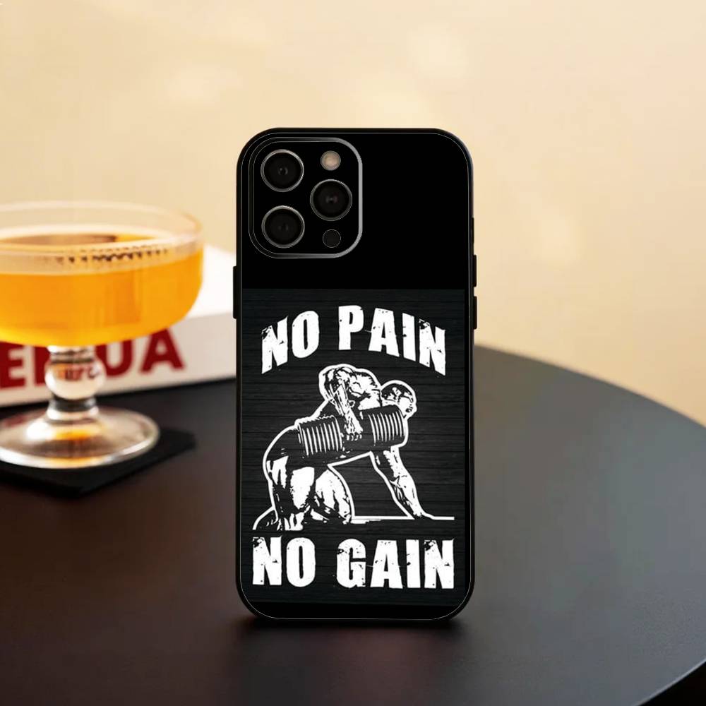 N-No P-Pain No Gain Gym Phone Case Silicone Soft For IPhone 17 16 15 14 13 12 11 X XR Plus Pro Max Plus