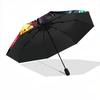 1pc Bull Flames Automatic Folding Umbrella - Design, Durable Iron Frame for Travel, Outdoor, Beach Fashion Accessory A0920031