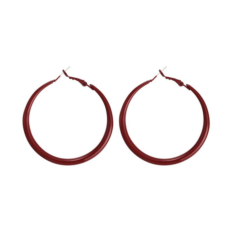 New Trendy Hoop Earrings for Women 50mm Big Hyperbole Colorful Circle Earrings Personality Punk Fashion Ear Accessories Brincos